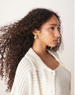 statement shell drop earrings in gold